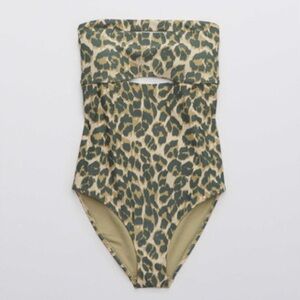 Aerie Leopard Print One Piece Swimsuit